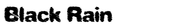 Black Rain font preview